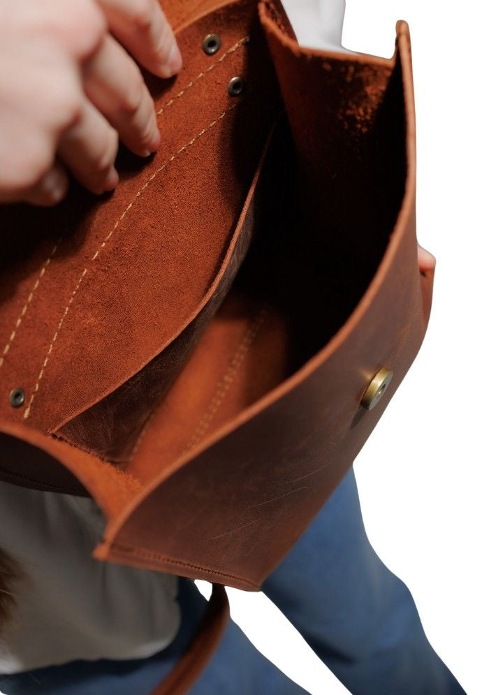 Rustic Voyager Leather Backpack