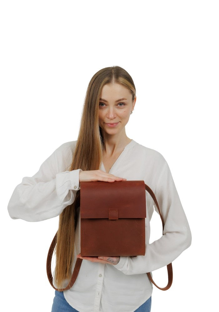 Rustic Voyager Leather Backpack