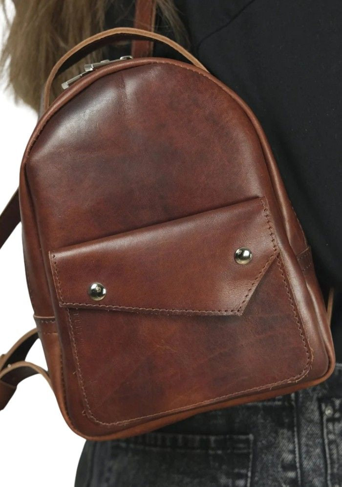 Full-Grain Leather Backpack