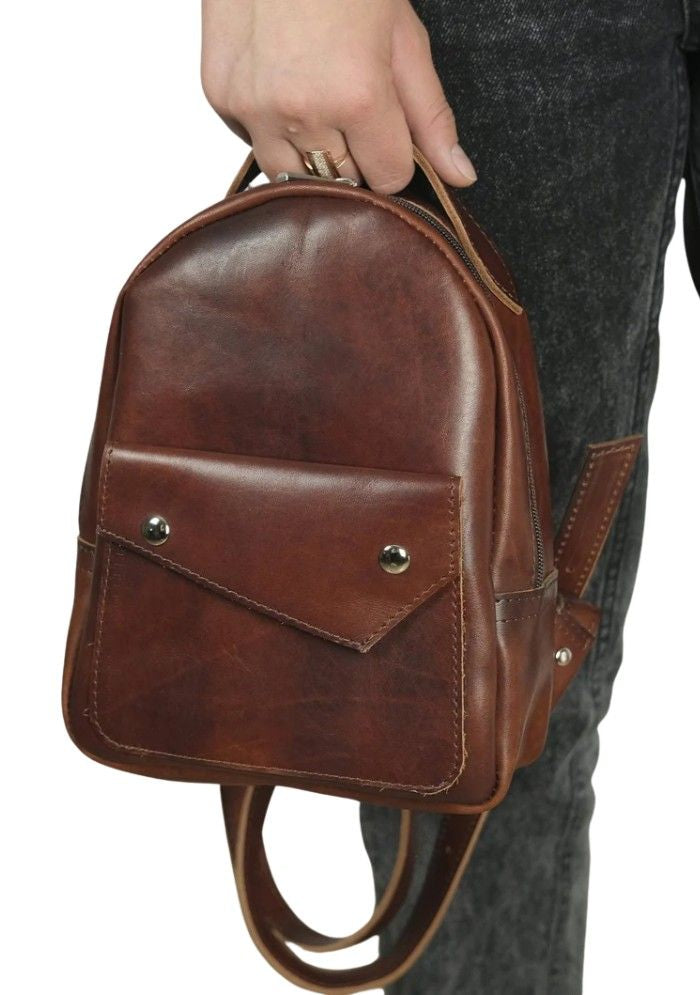 Full-Grain Leather Backpack