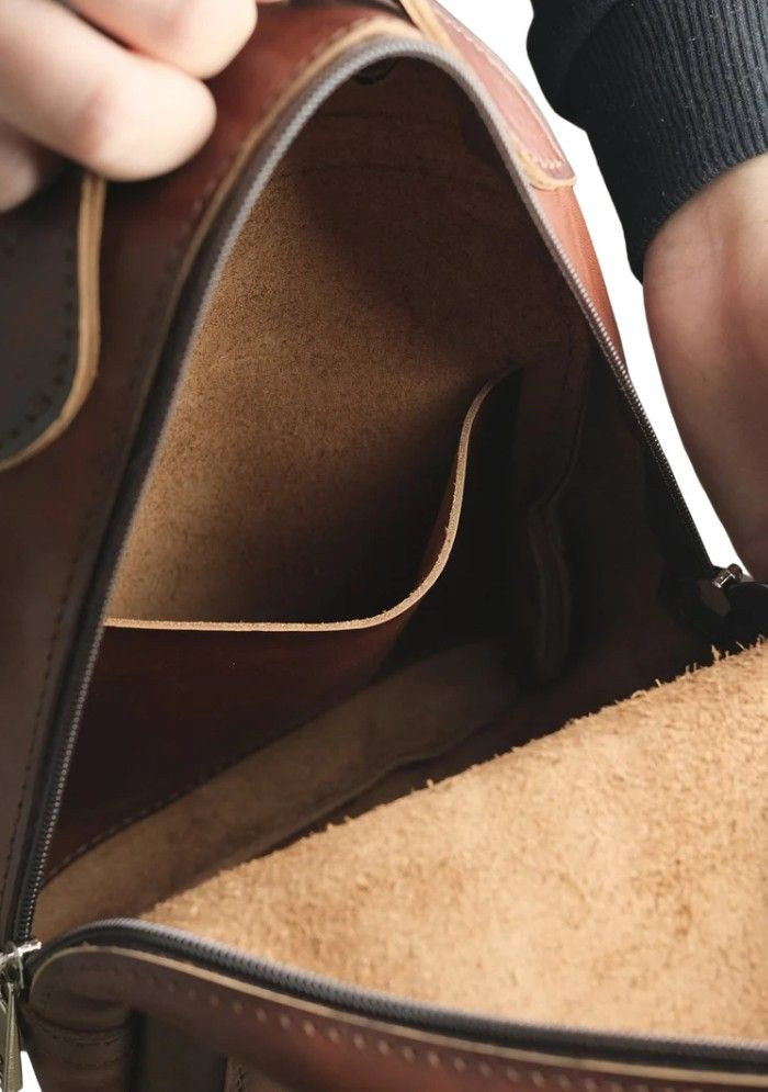 Full-Grain Leather Backpack