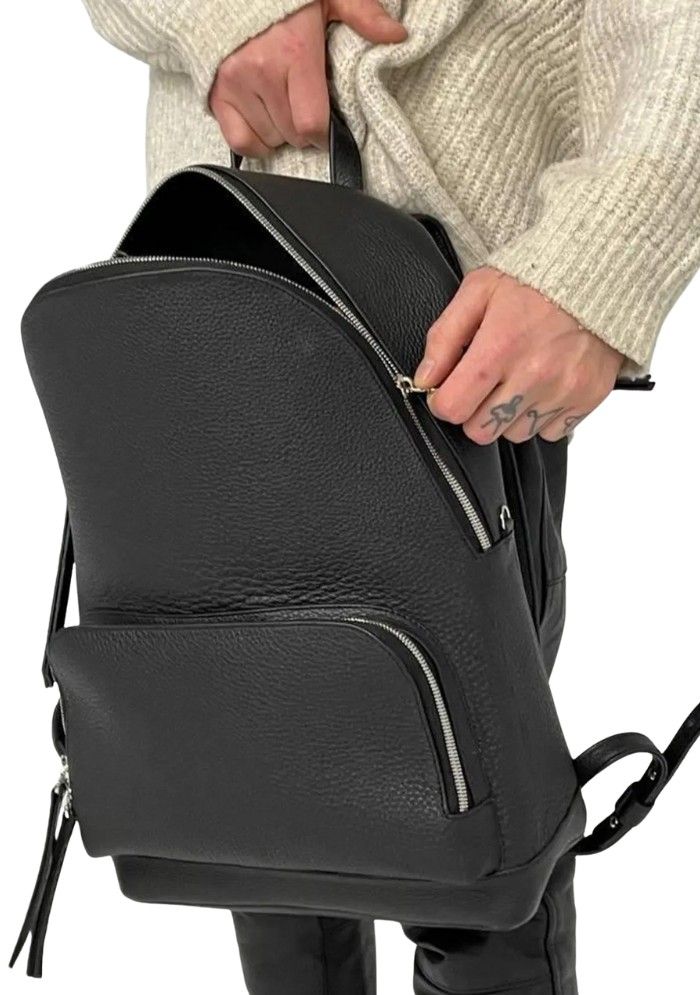 Luxe Pebbled Leather Backpack