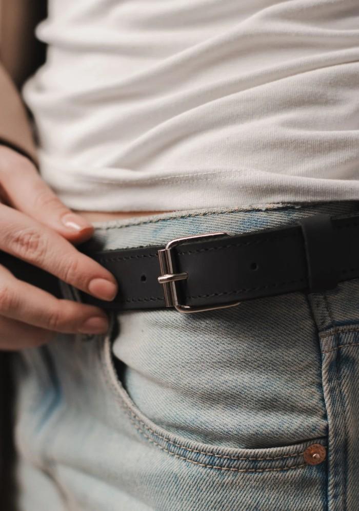Snap-Closure Leather Belt Pouch
