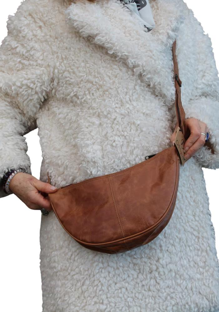 Sable Halfmoon Leather Sling