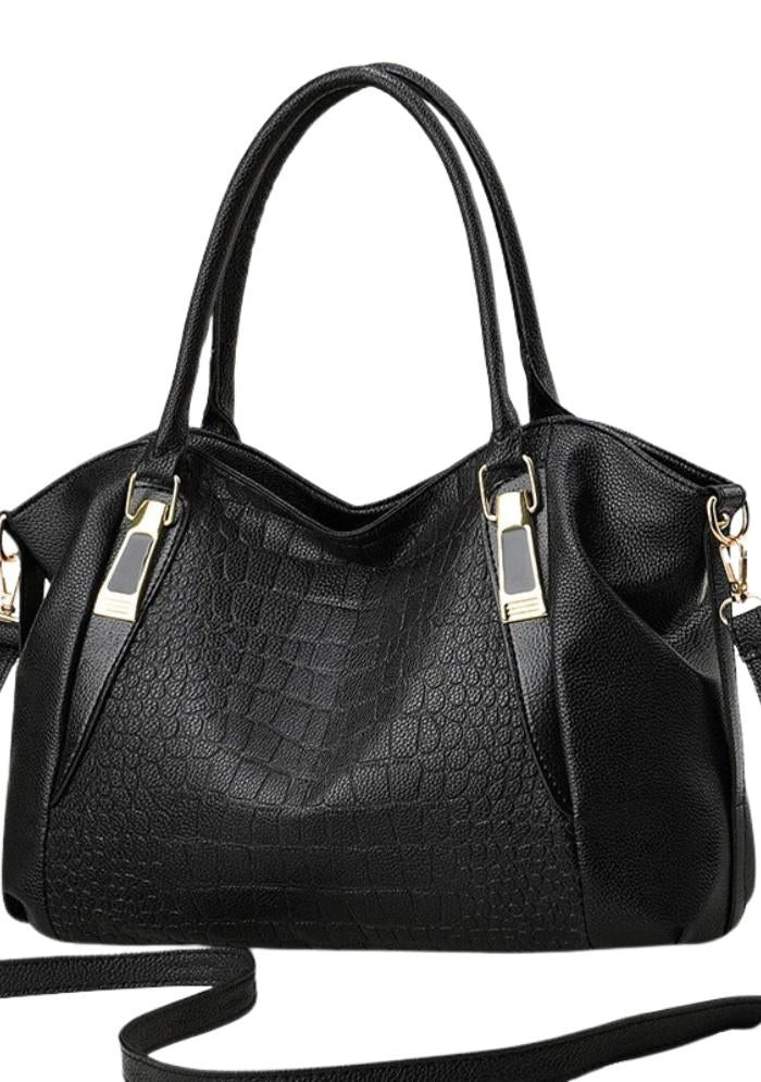 EleganceEdge Croc-Embossed Hand Bag