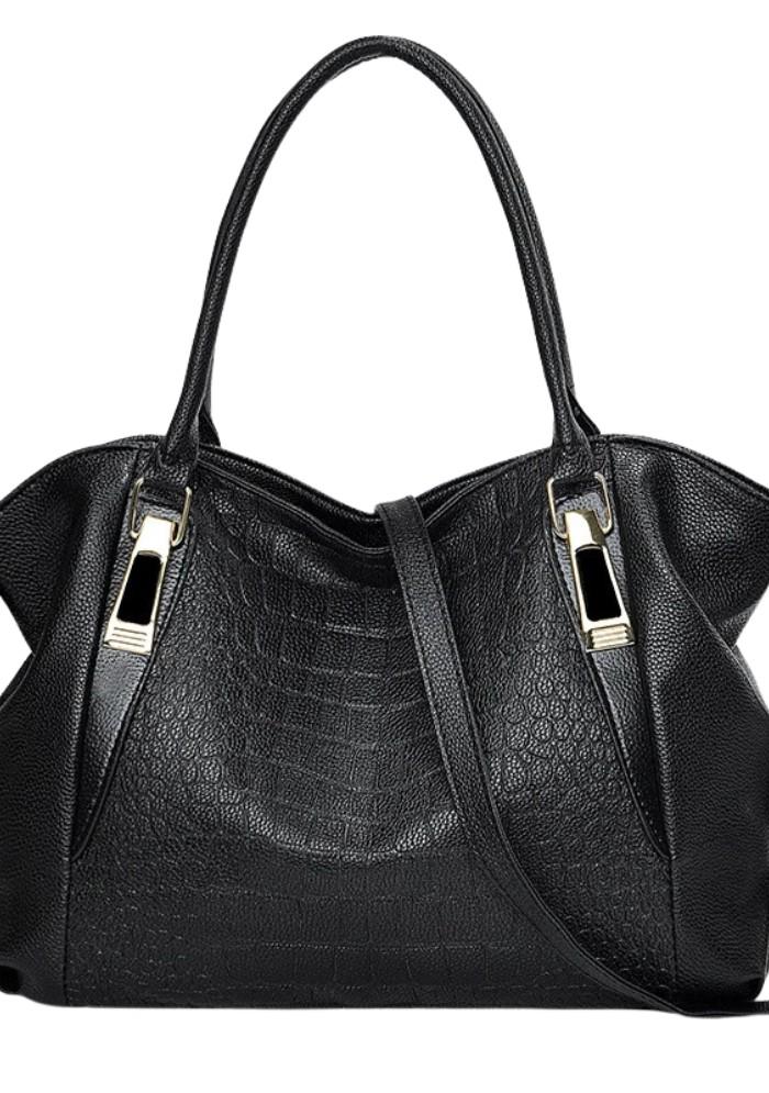EleganceEdge Croc-Embossed Hand Bag