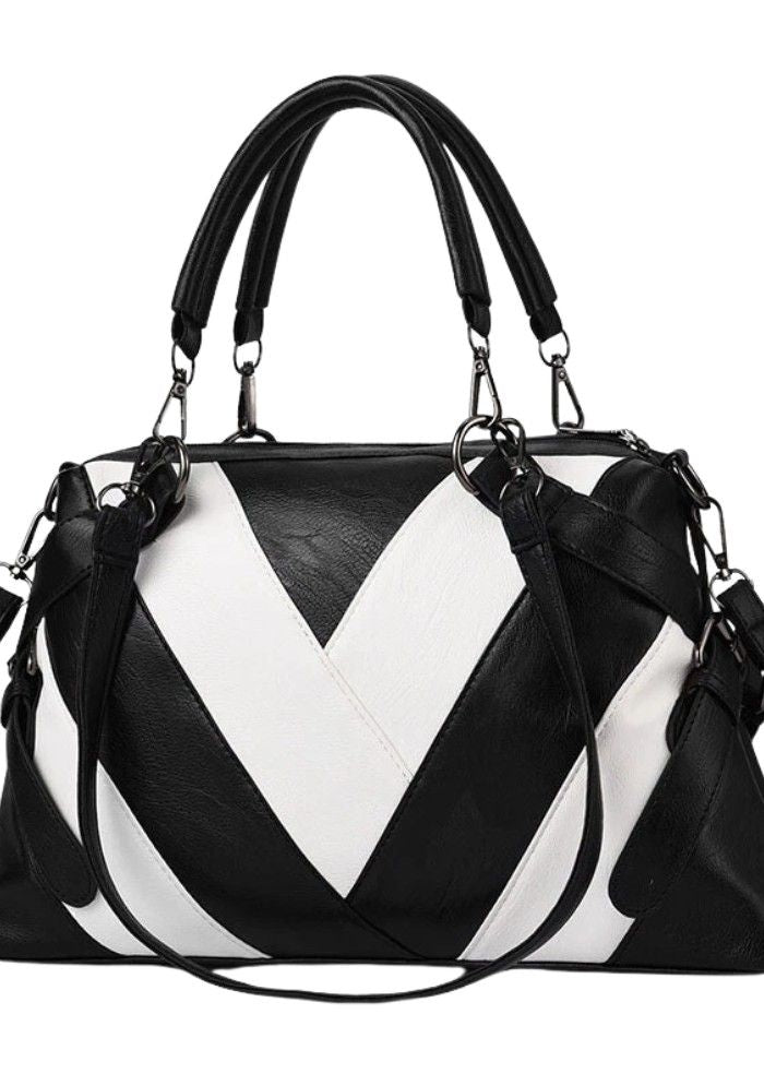 NoirEclipse Chevron Handbag