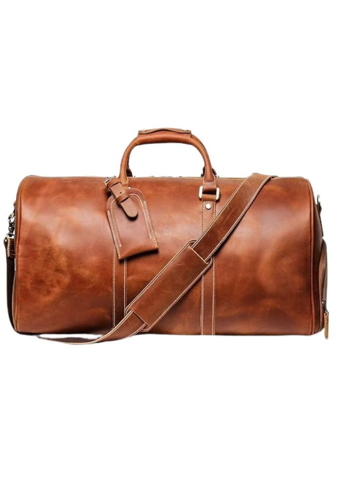 Cognac Leather Duffel