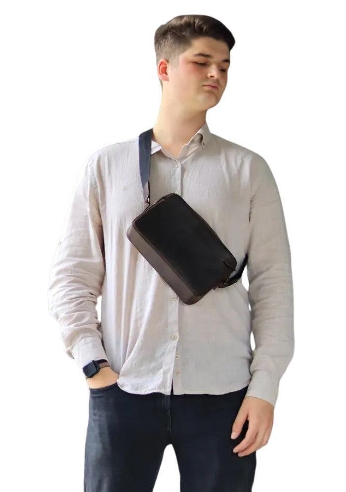 Ravello Cross Leather Sling Bag
