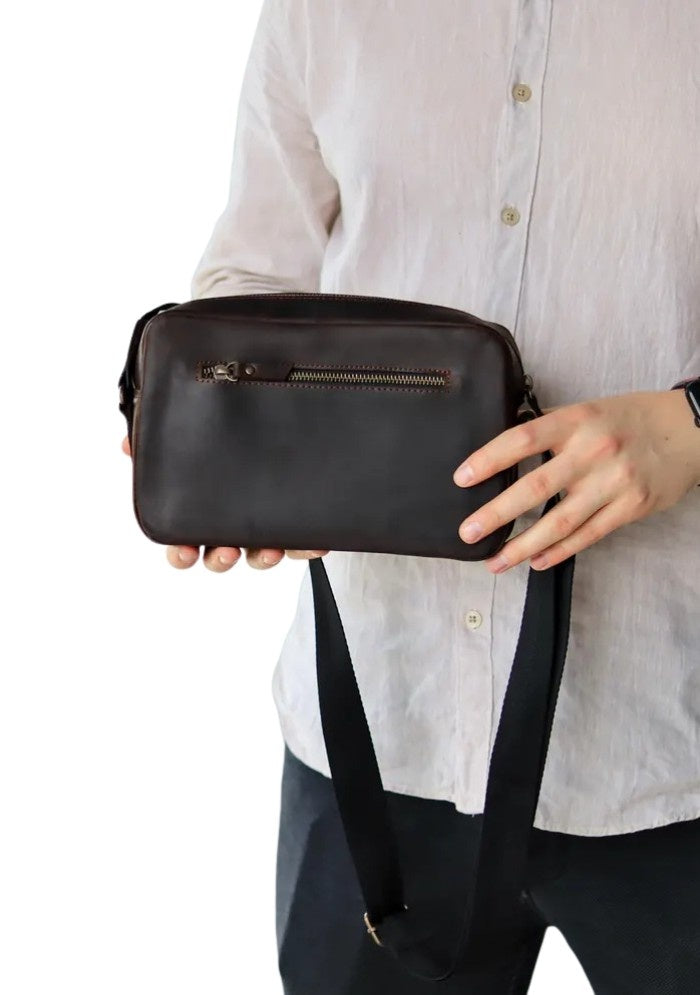 Ravello Cross Leather Sling Bag
