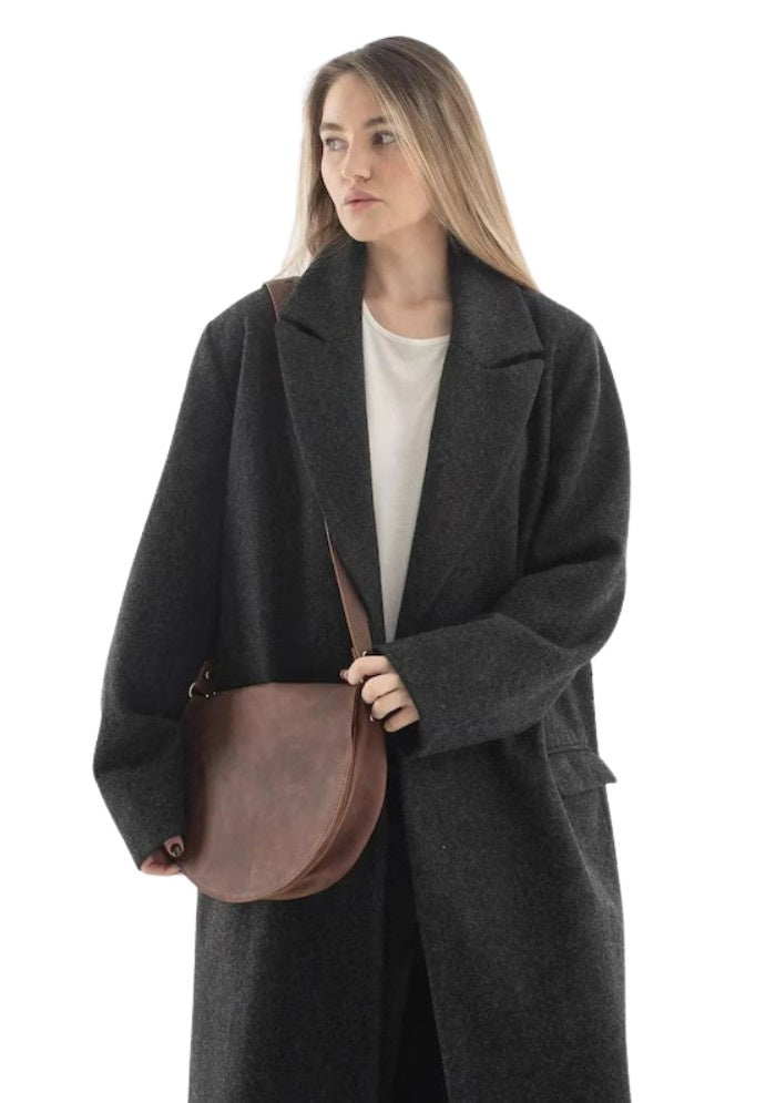 Heritage Curve Leather Sling Bag