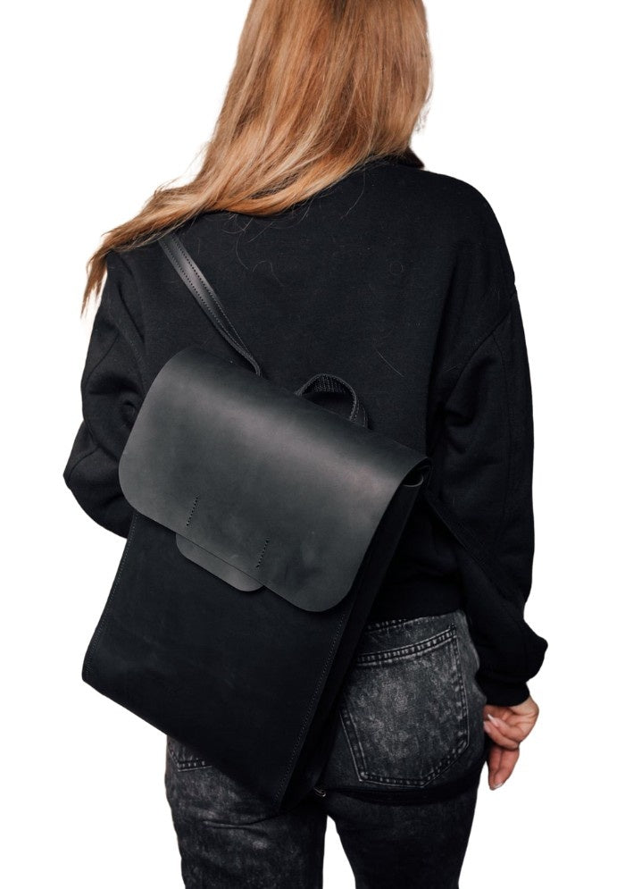 NoirCraft Satchel Leather Backpack