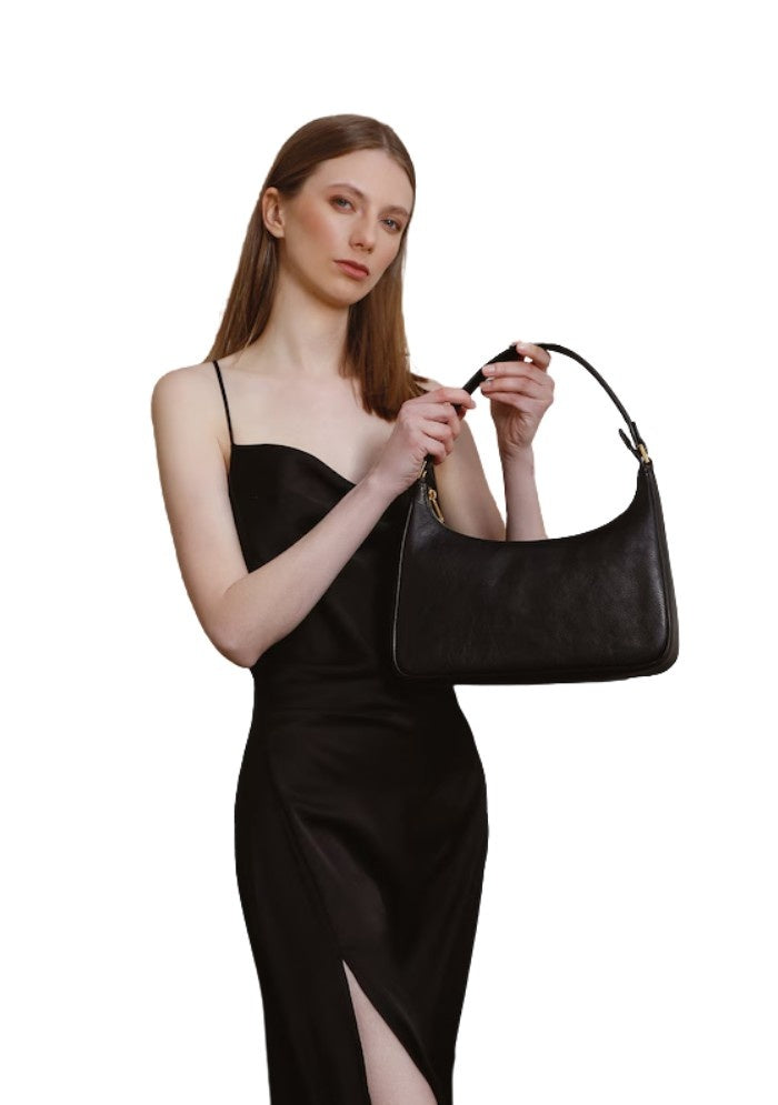 Sleek Leather Shoulder Bag
