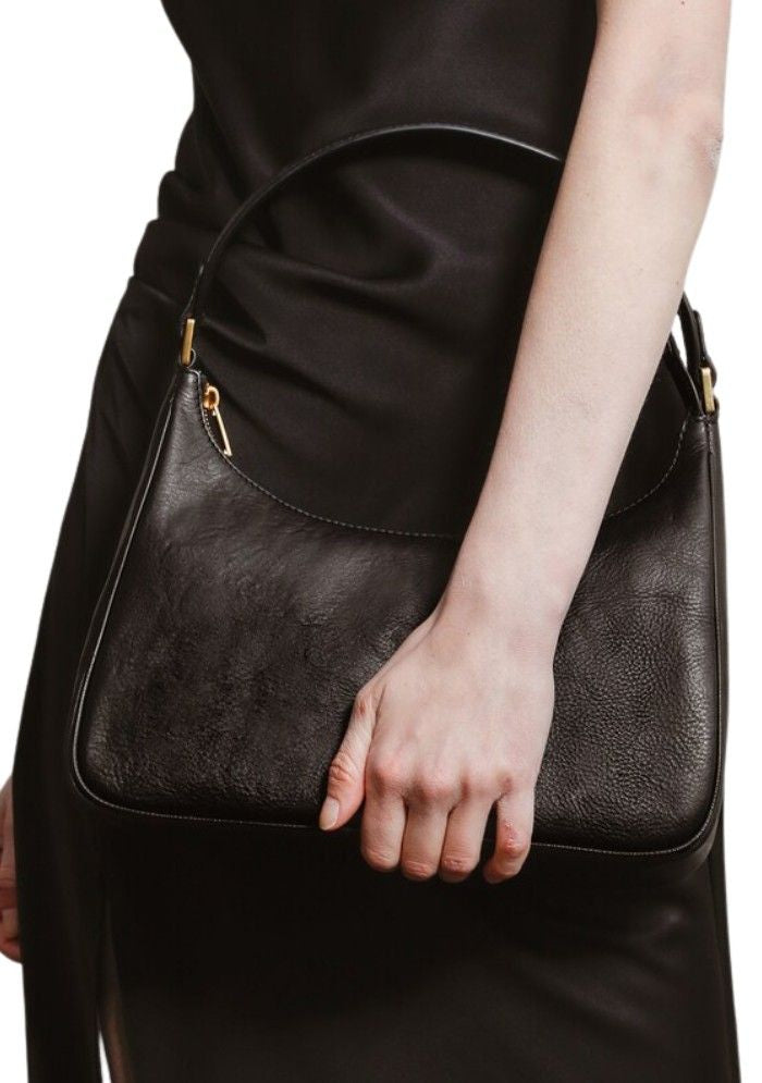 Sleek Leather Shoulder Bag