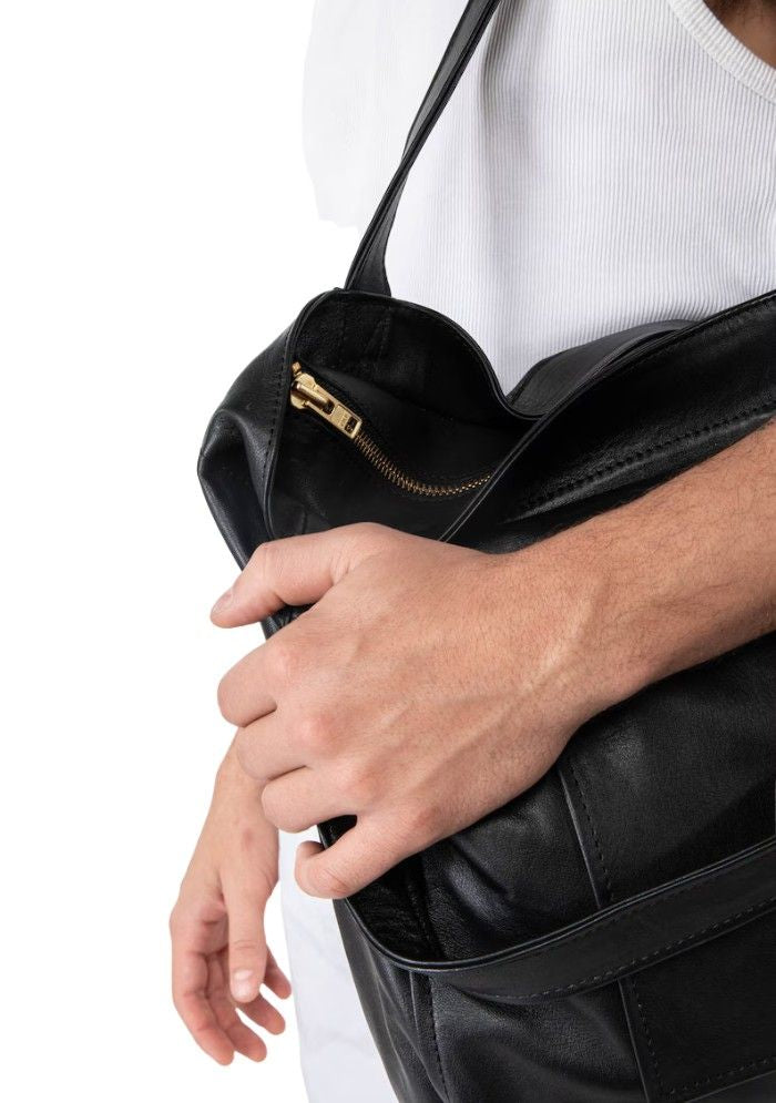 Urban Luxe Oversized Shoulder Leather Bag