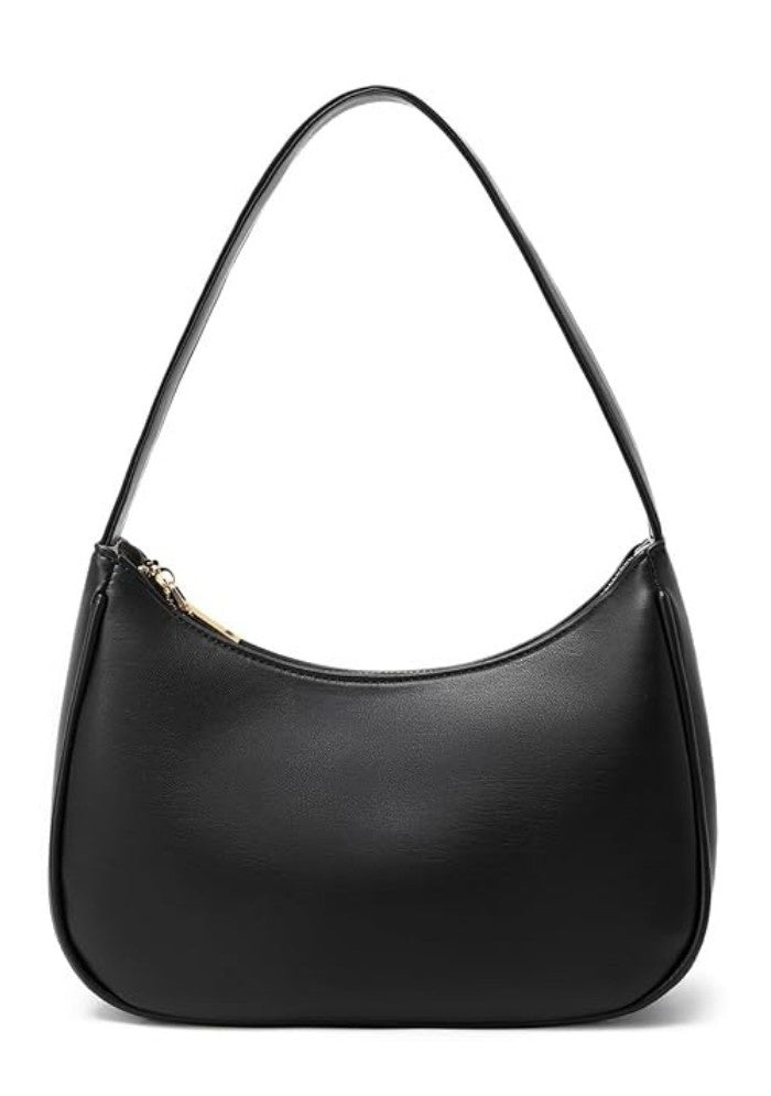 Noir Sleek Arc Handbag