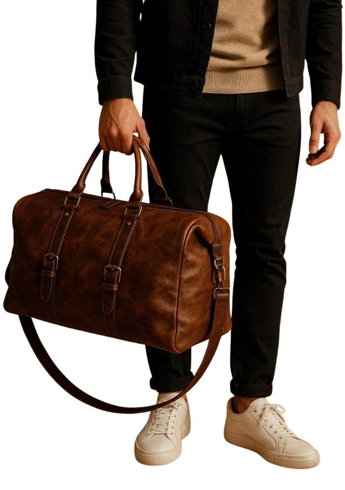 The Pioneer Weekender Leather Duffle Bag