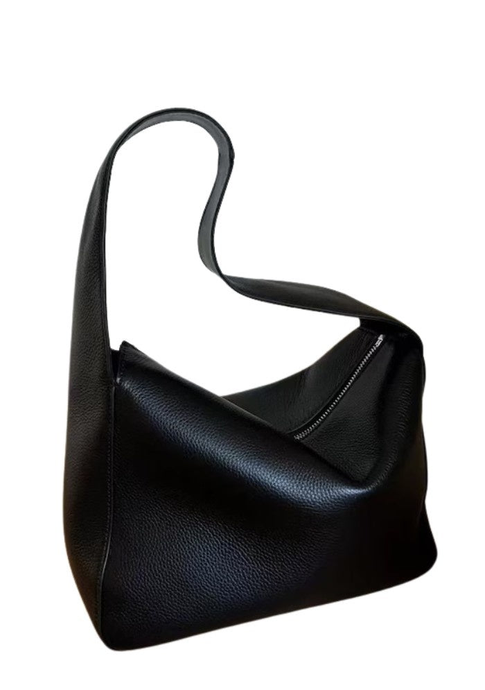 City Charm Compact Leather Shoulder Bag